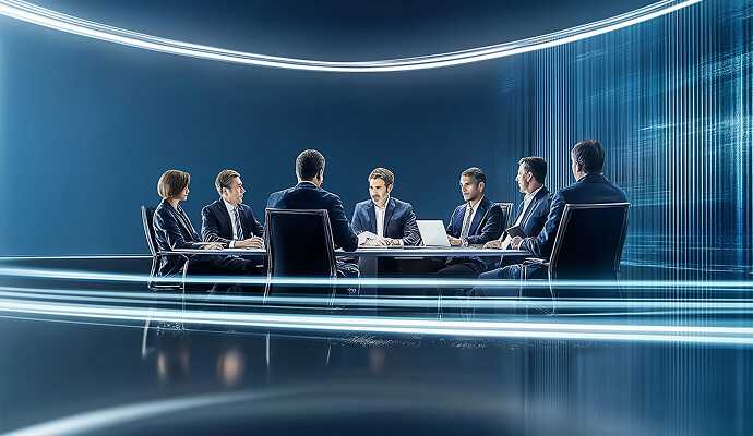 Personen in einem Meetingraum